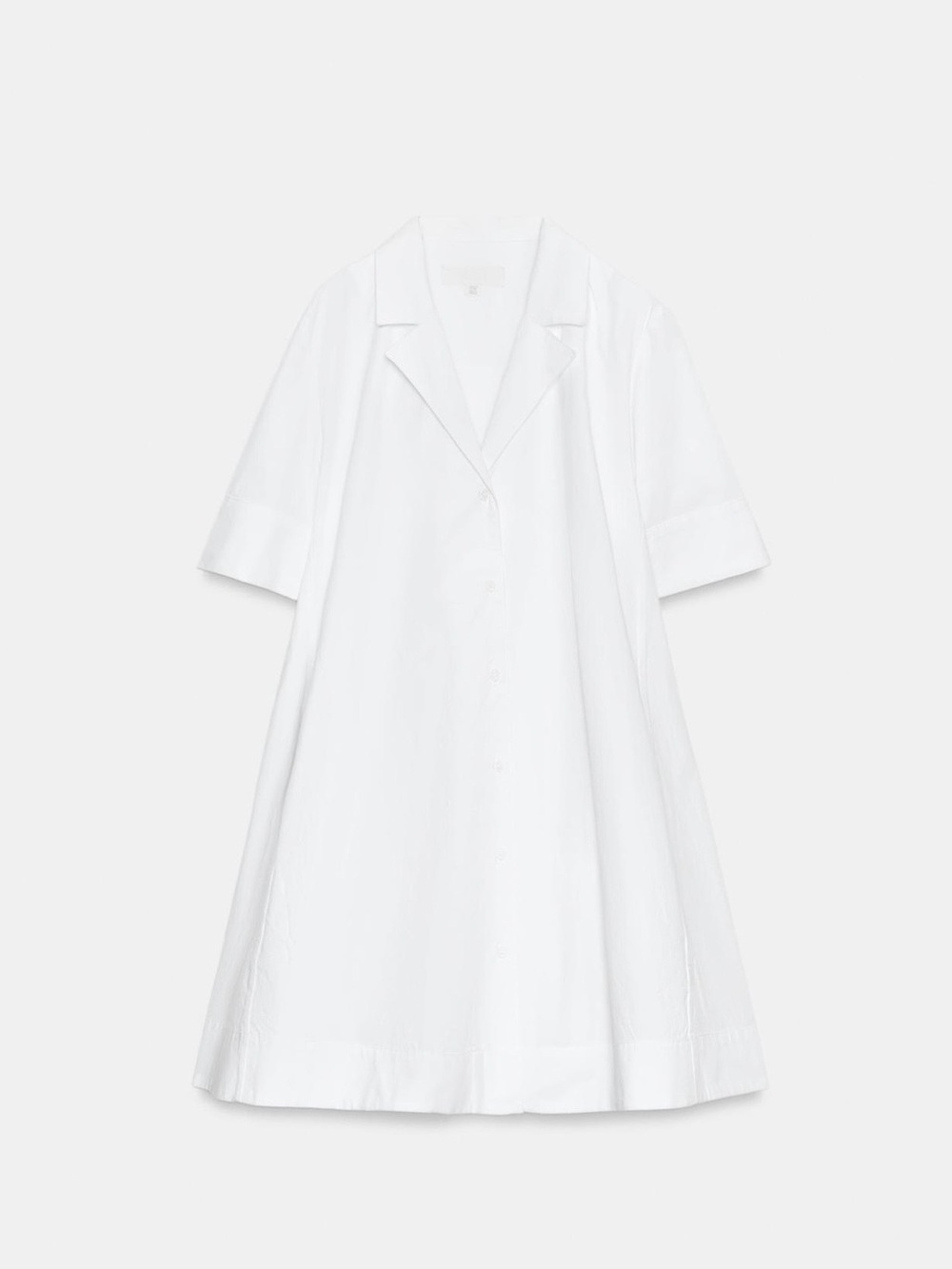 Zara NWT ZW Collection - Short Mini Minimalist White Shirt Dress